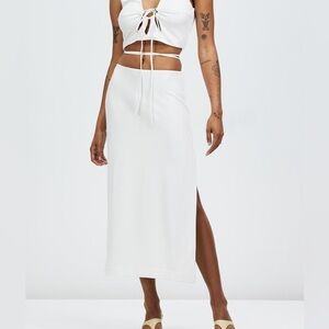 THIRD FORM Rip tide wrap around midi skirt